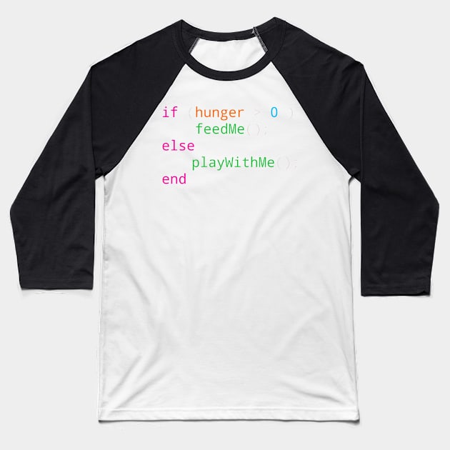 Programmer source code hungry or playing Baseball T-Shirt by Quentin1984